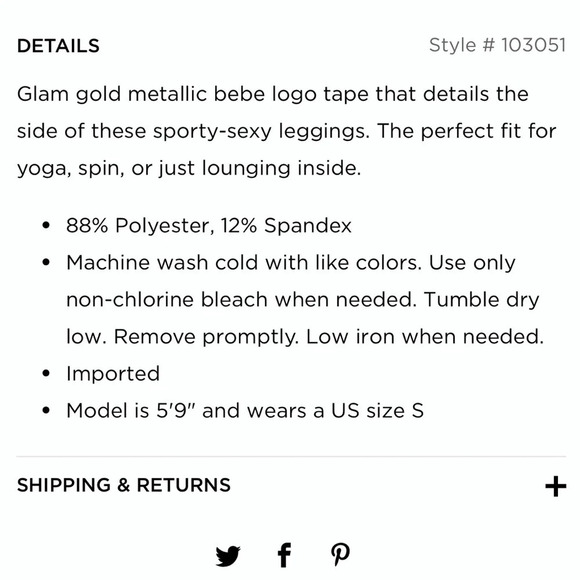 Bebe Soort  black Rose gold sparkle side Logo high waisted leggings Sz L - Picture 6 of 10